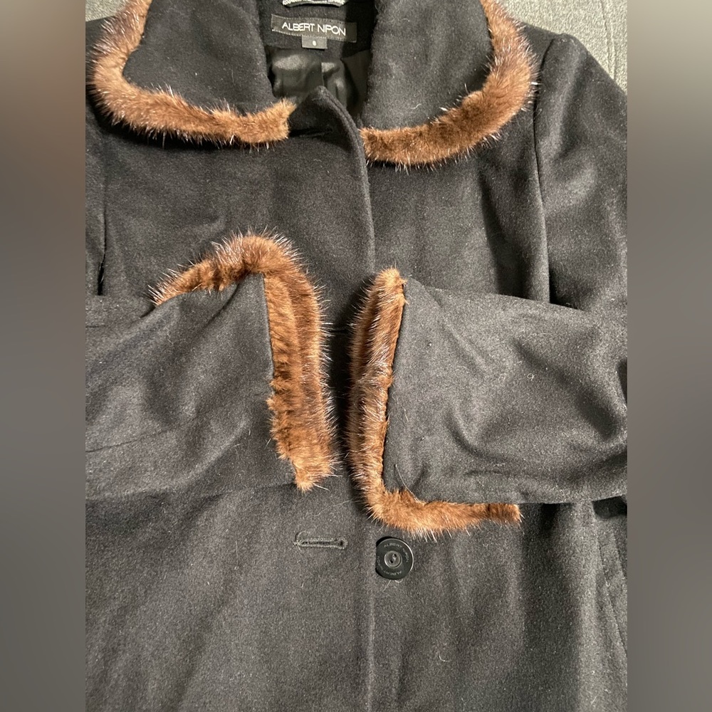 Albert Nipon - Beautiful Wool Cashmere Mink Coat … - image 2